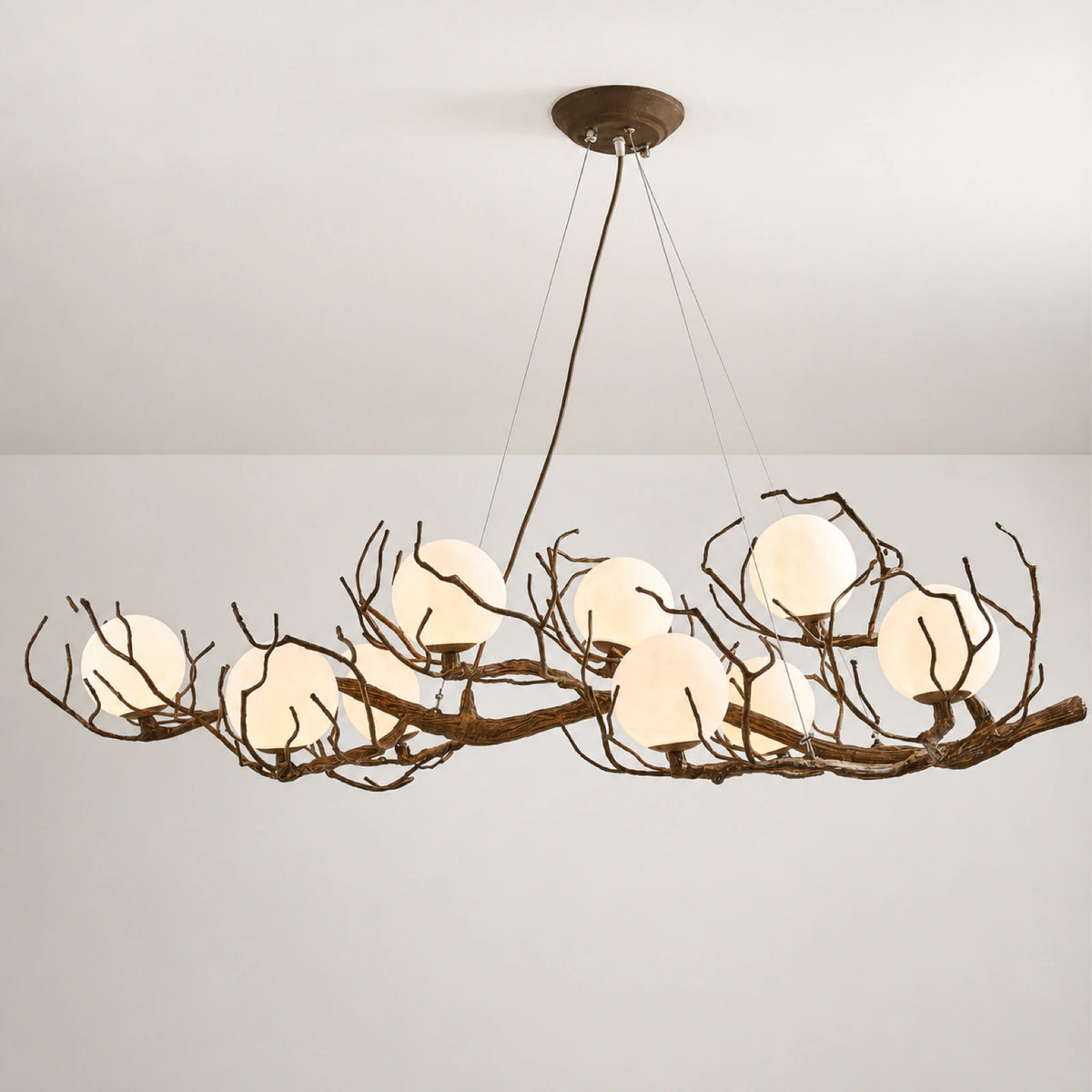 Sanqiu Moon Globe Branch Pendant Light