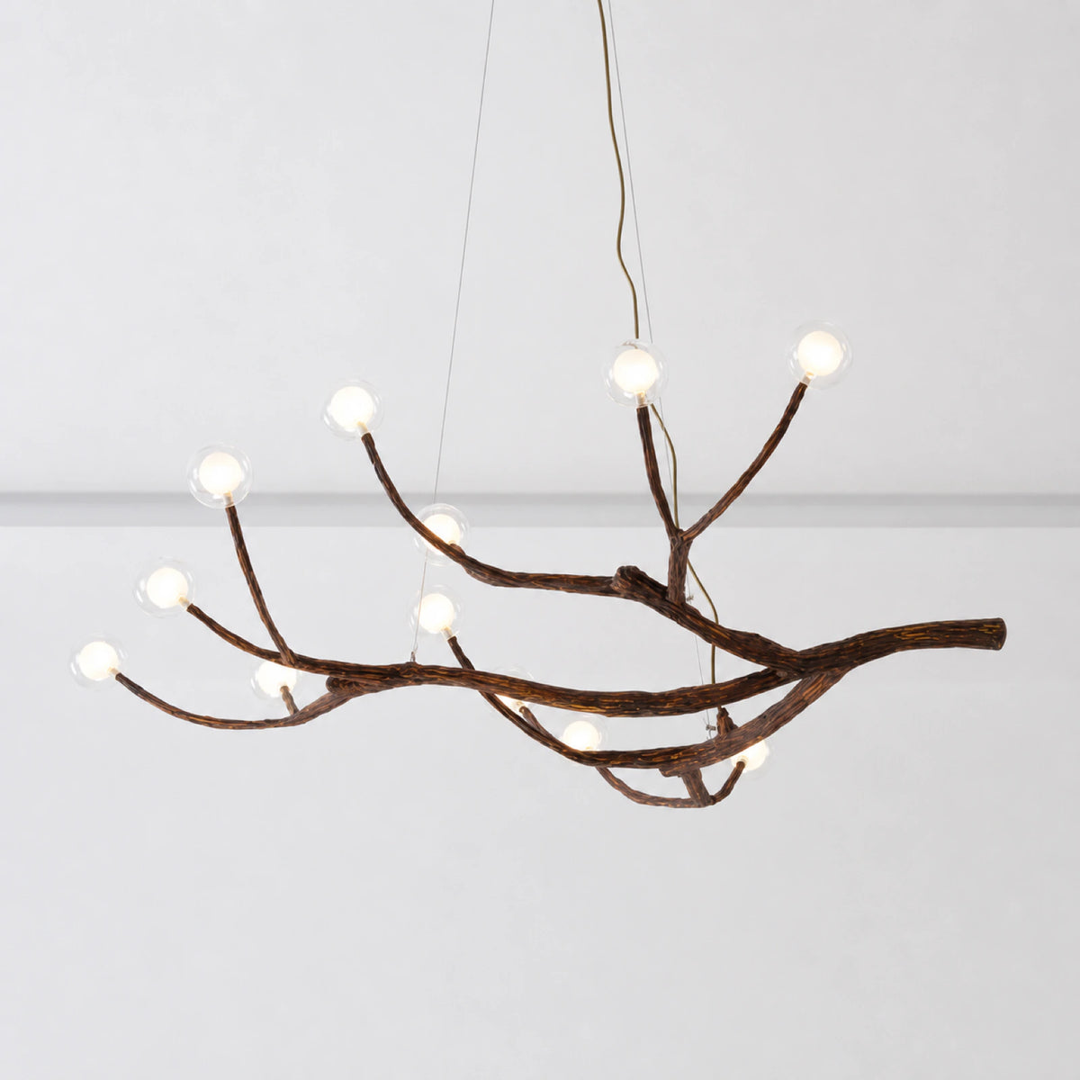 Birds Returning to the Nest Style A Horizontal Branch Globe Pendant Light