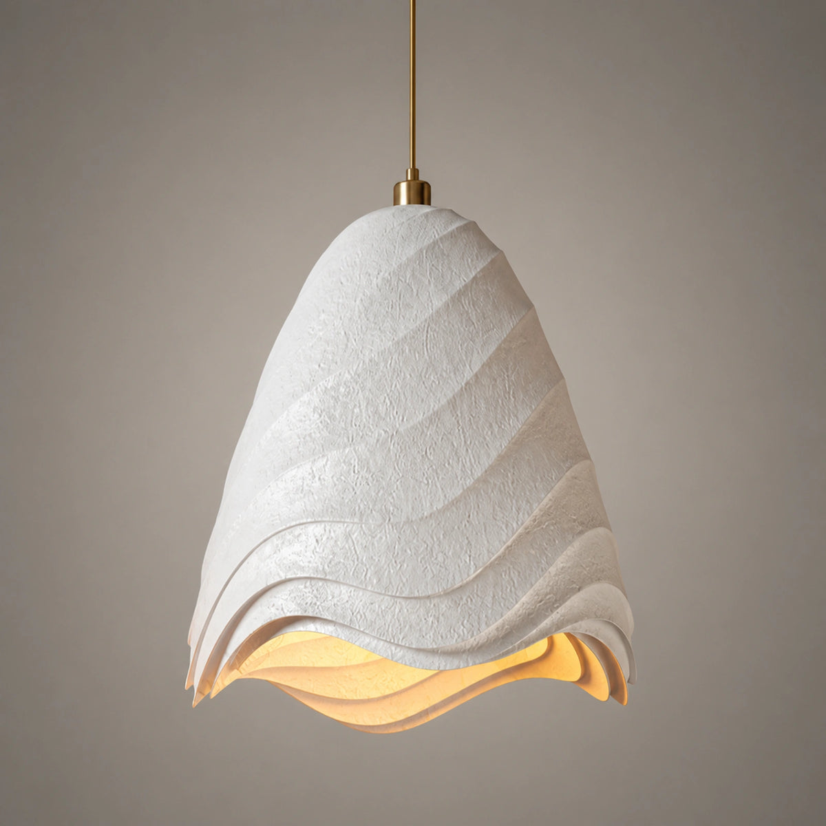 Layered Shell Form Pendant Light