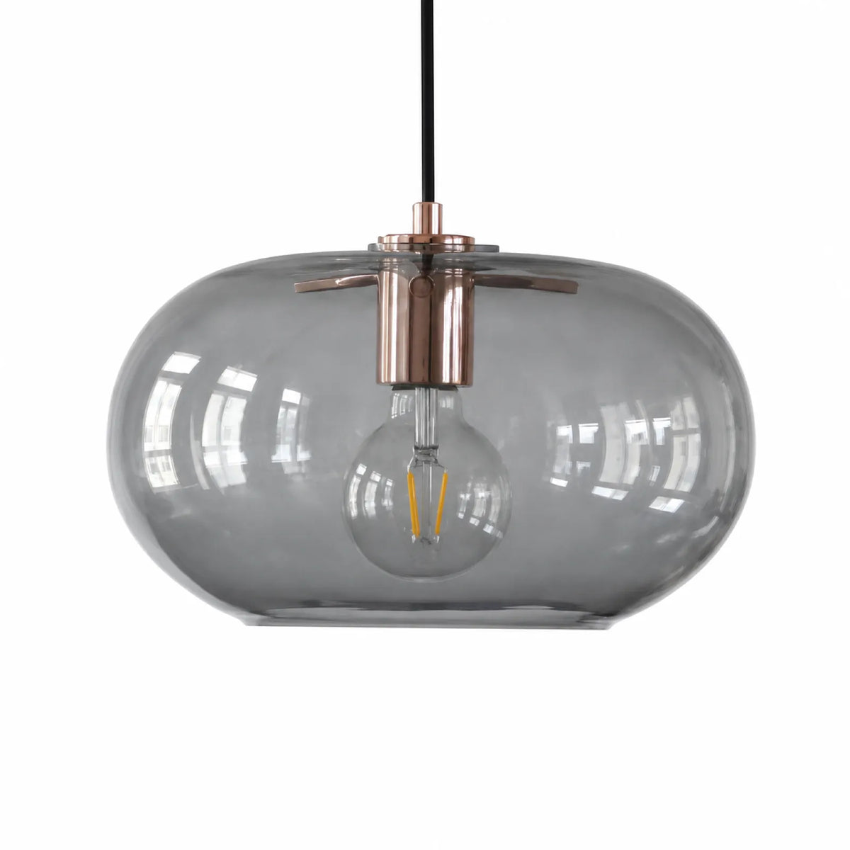 Oval Glass Pendant Light, 30*15cm