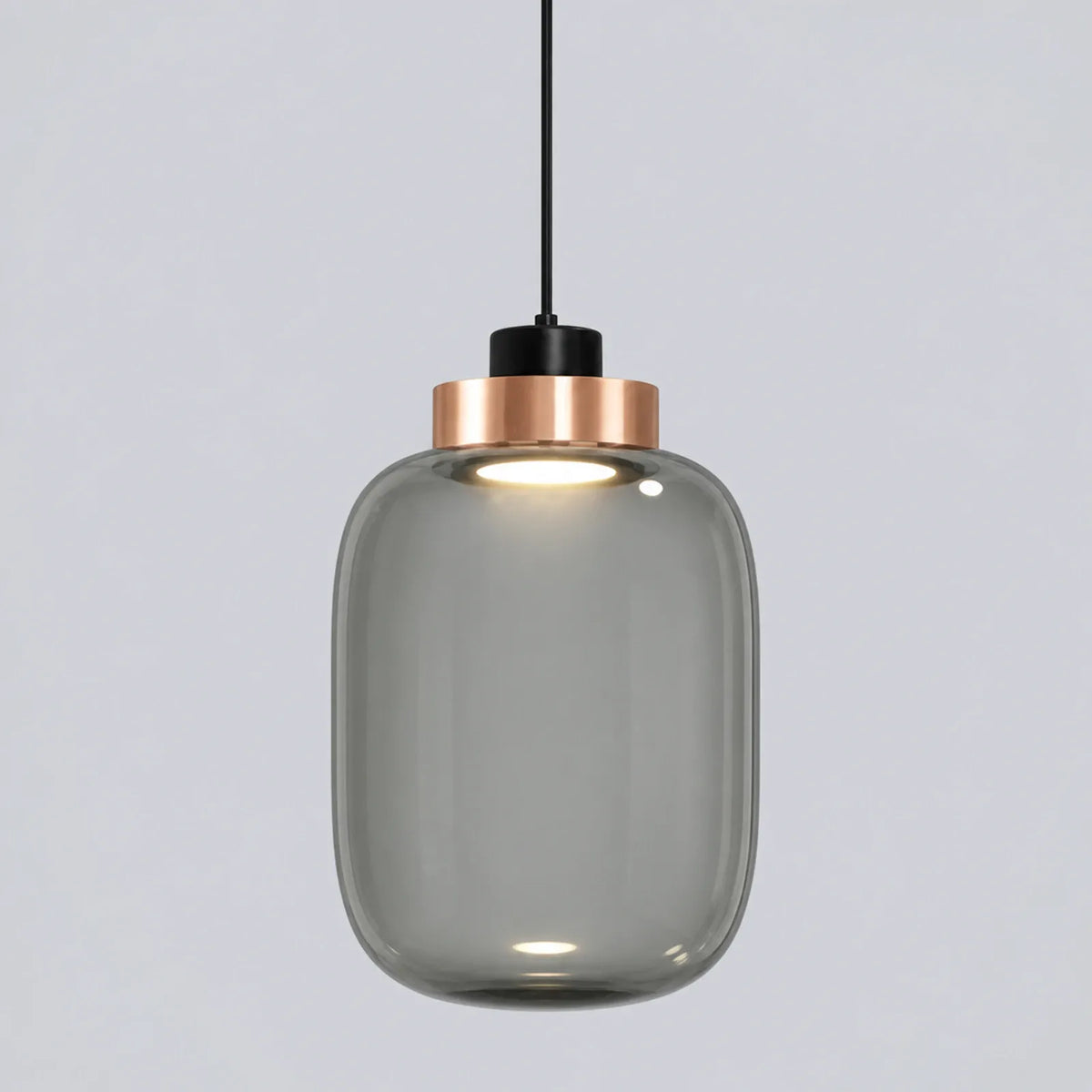 Smoke Gray Glass LED Module Pendant Light, Styles A/B