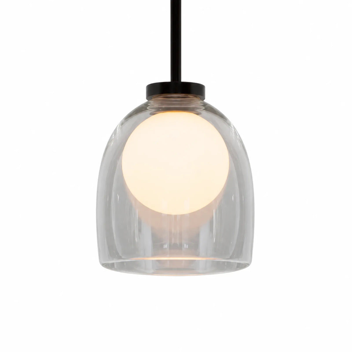 Clear Glass Globe Wall Light