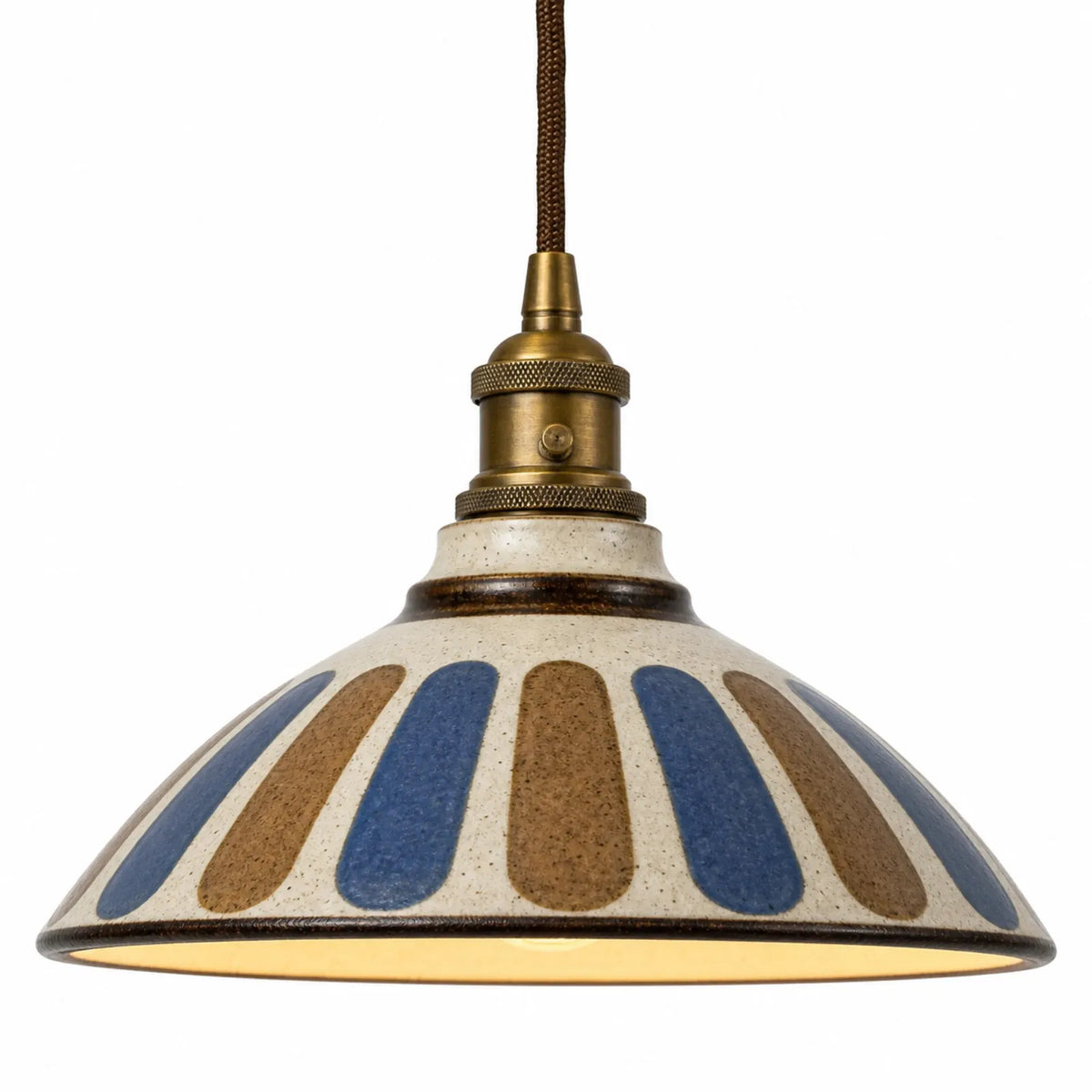 Vintage Chrysanthemum Ceramic Bowl Pendant Light