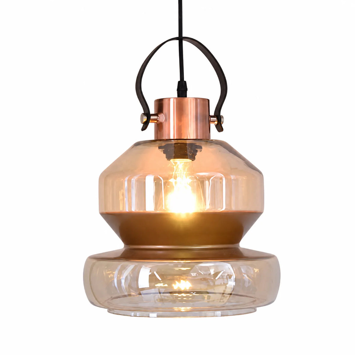 Electroplated Glass Pendant Light with Metal Fittings