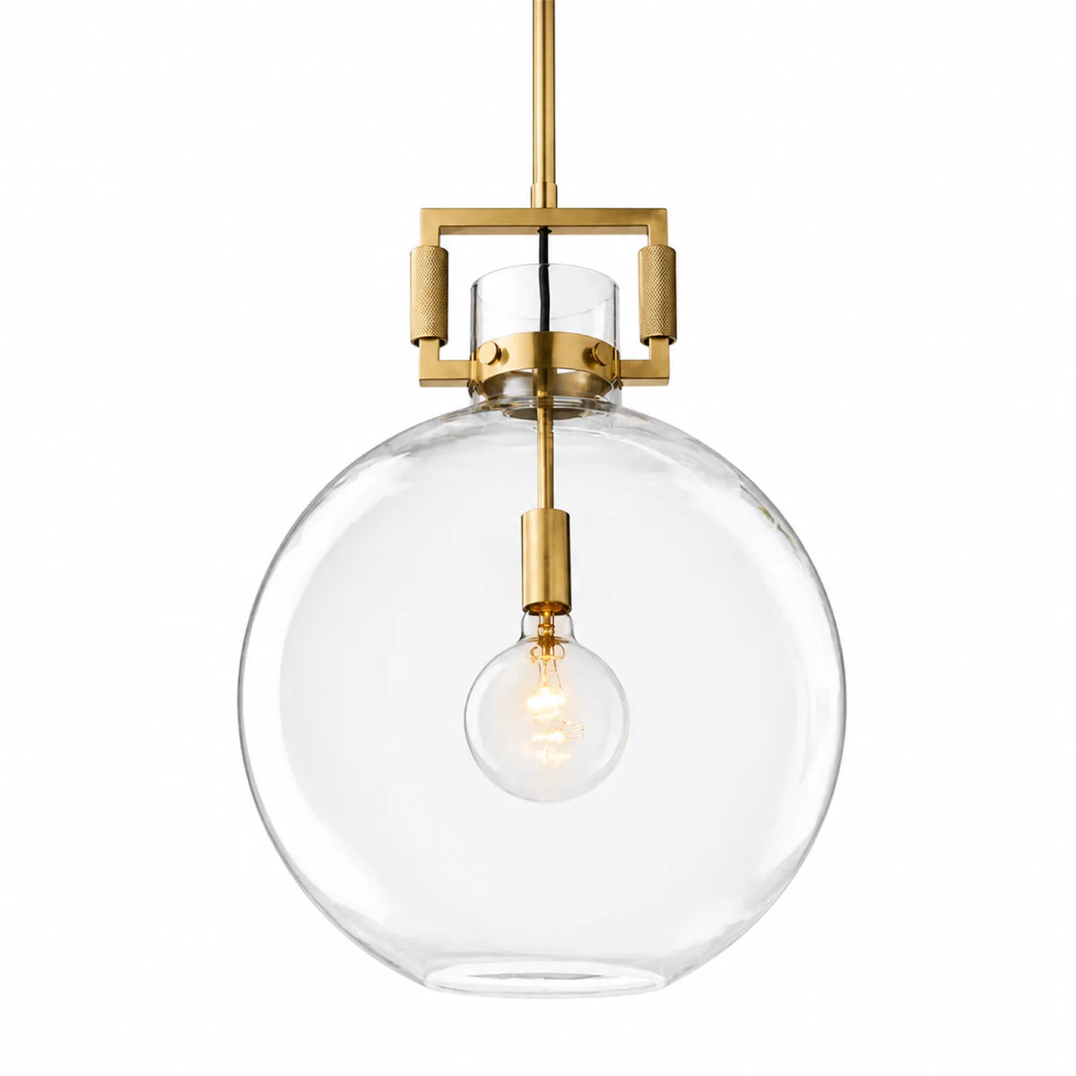 Clear Glass Shade Gold Body Pendant Light