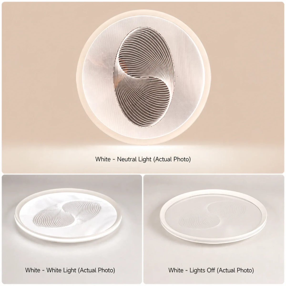 White Round Ceiling Light