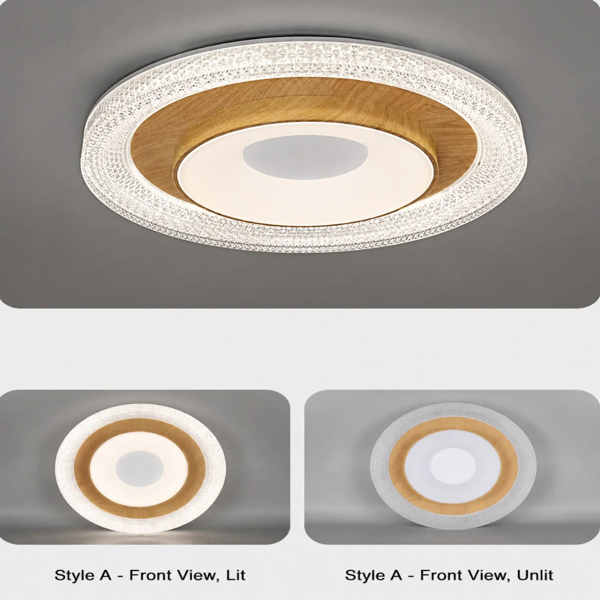 Textured Ring Triple-Disc Ceiling Light