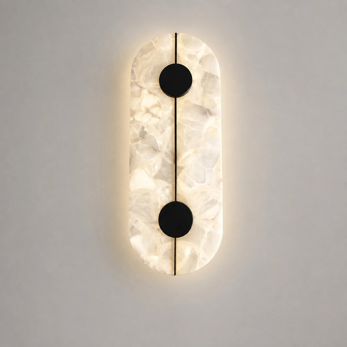 Rounded Rectangular Alabaster Wall Sconce