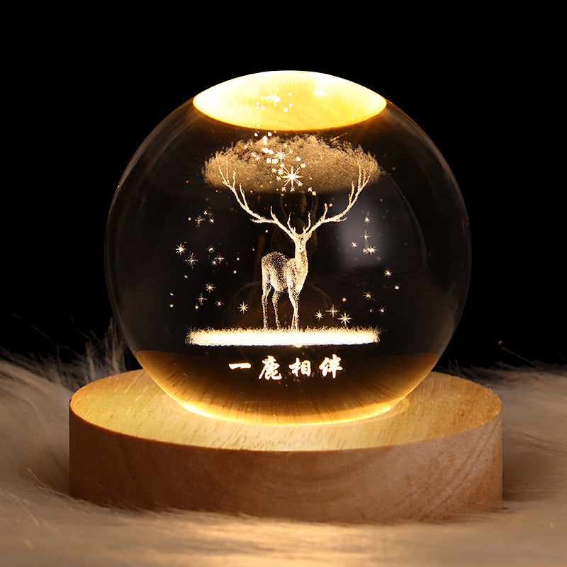 Crystal ball lamp projection ambient light