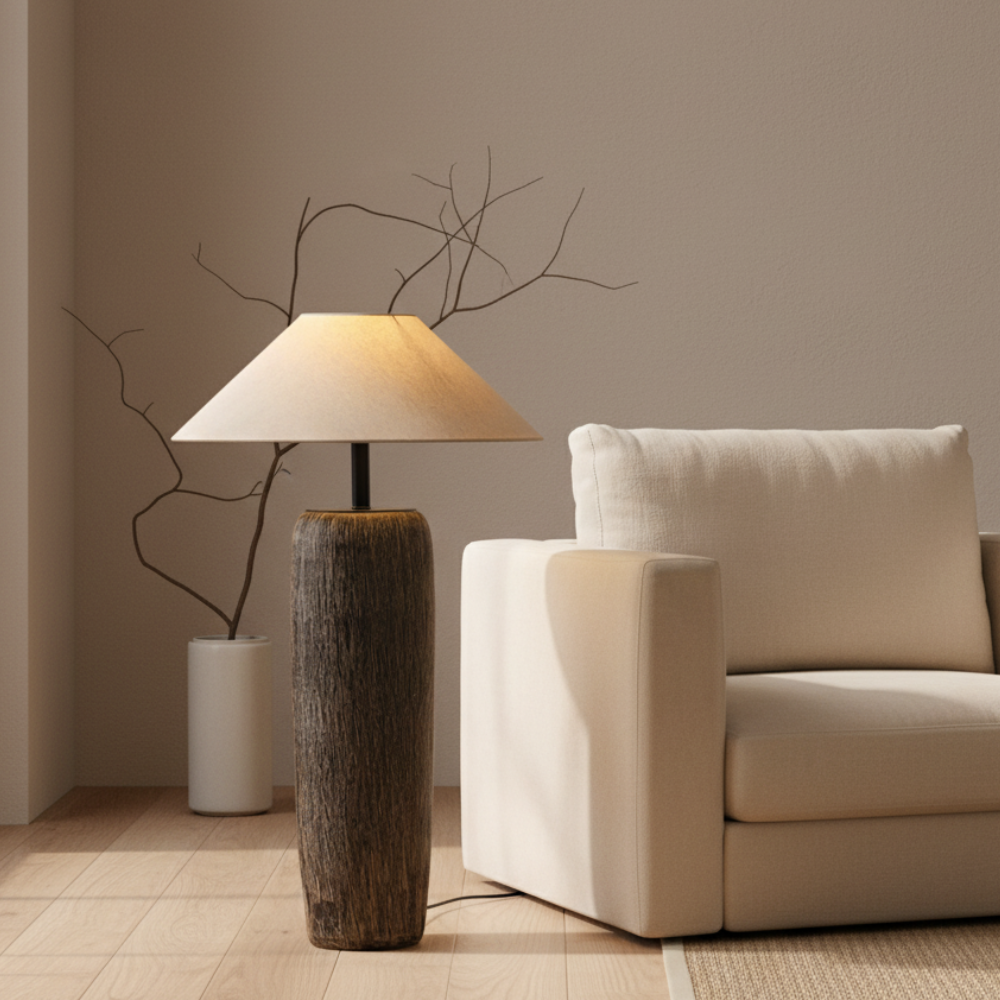 Wabi-Sabi Floor Lamp - Modern Ceramic Standing Floor Lamp for Living Room