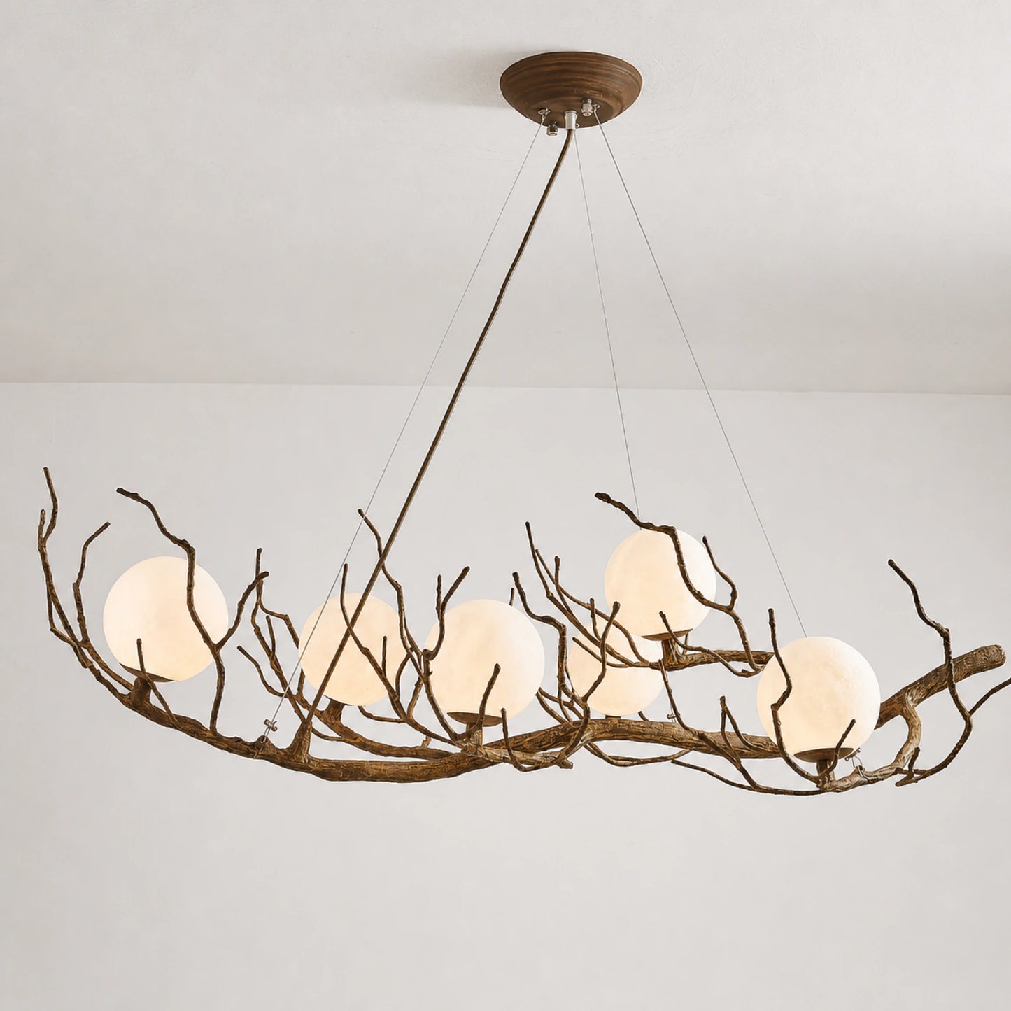 Sanqiu Moon Globe Branch Pendant Light