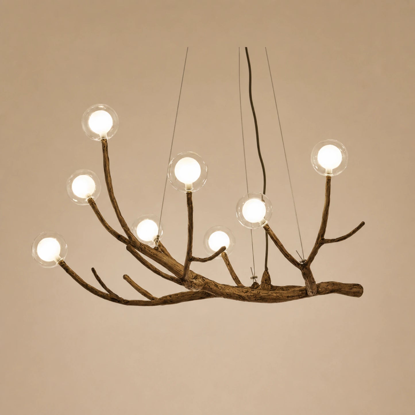 Birds Returning to the Nest Style A Horizontal Branch Globe Pendant Light