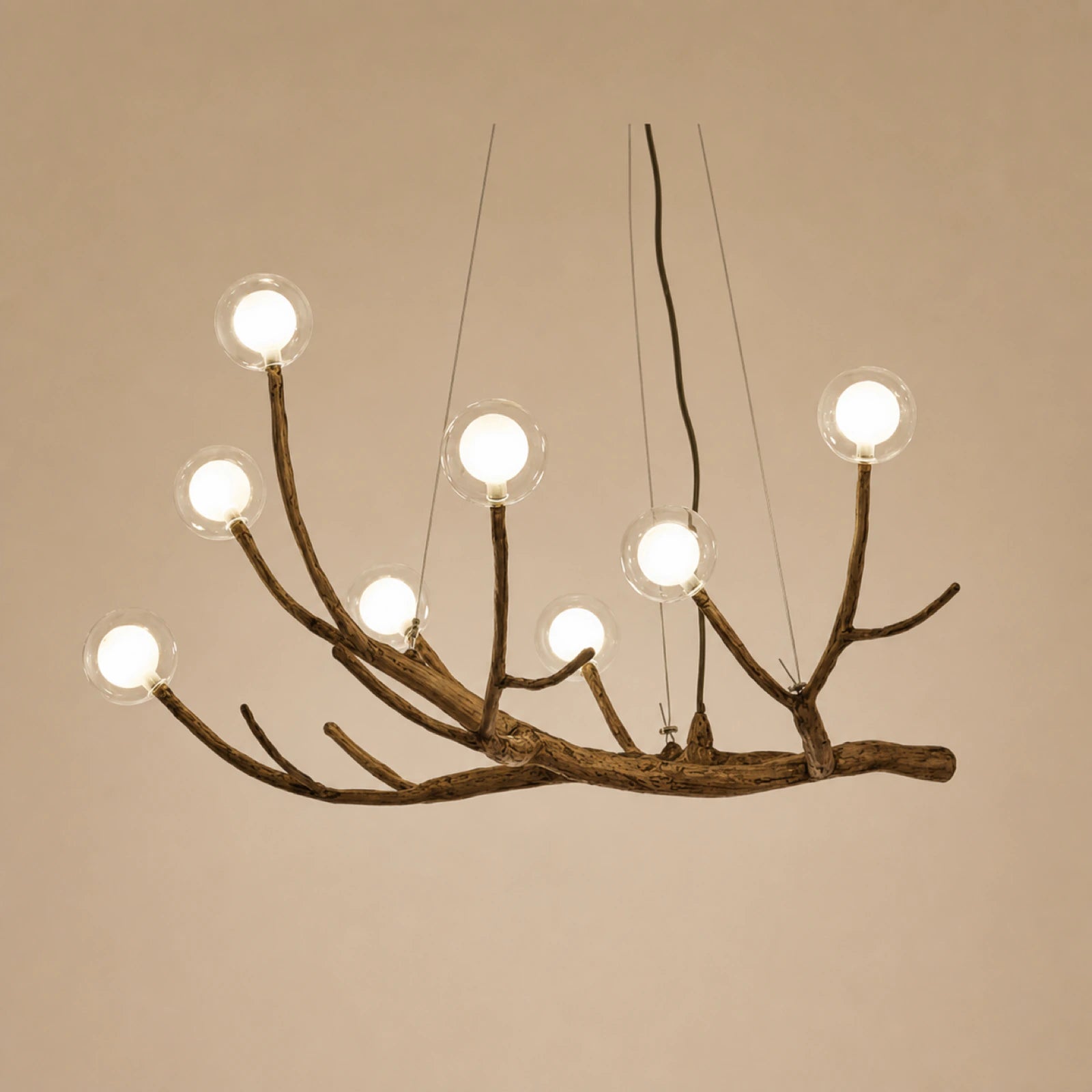 Birds Returning to the Nest Style A Horizontal Branch Globe Pendant Light