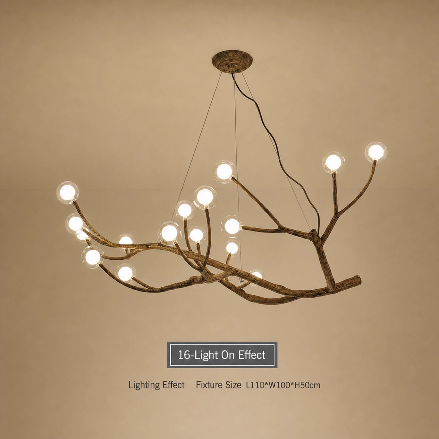 Returning Birds D-Series Multi-Light Branch Globe Chandelier