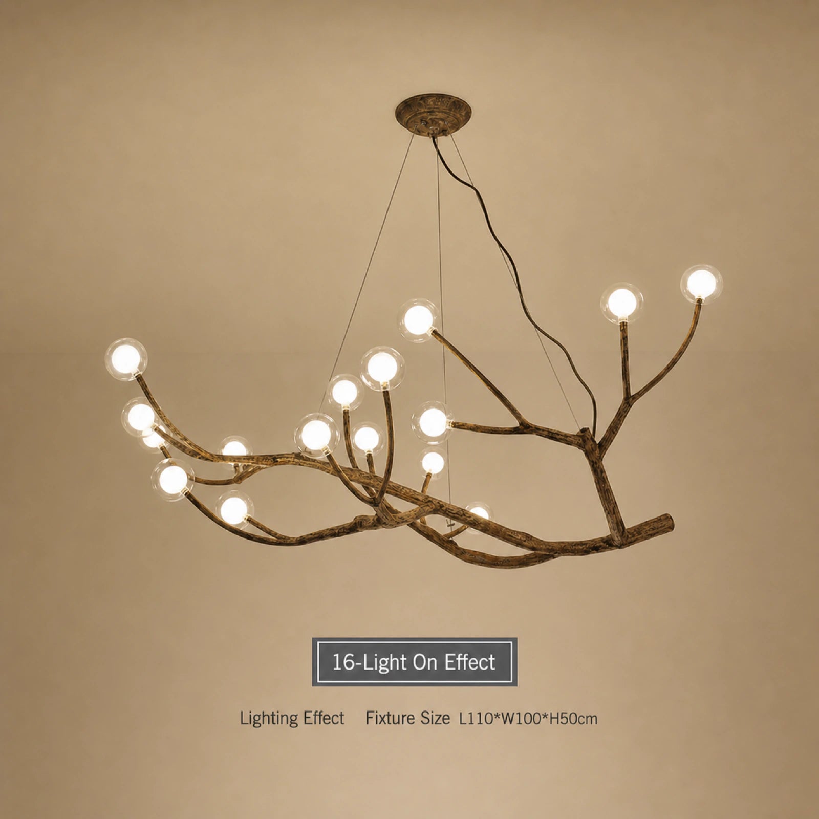 Returning Birds D-Series Multi-Light Branch Globe Chandelier