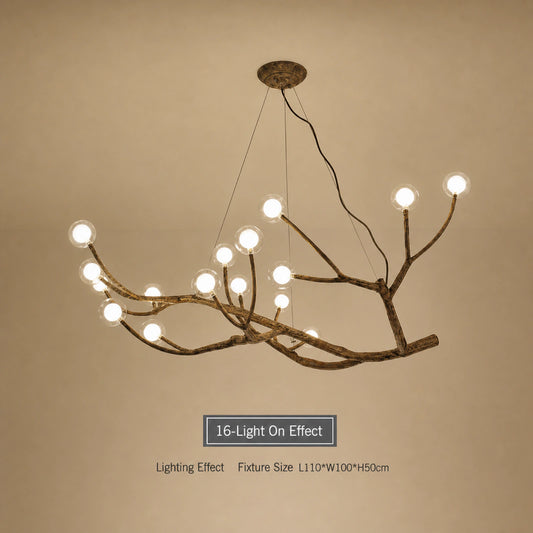 Returning Birds D-Series Multi-Light Branch Globe Chandelier