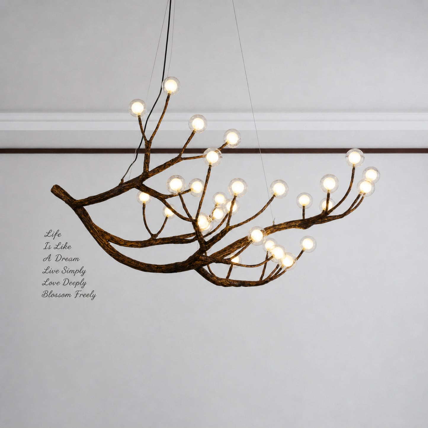 Returning Birds D-Series Multi-Light Branch Globe Chandelier