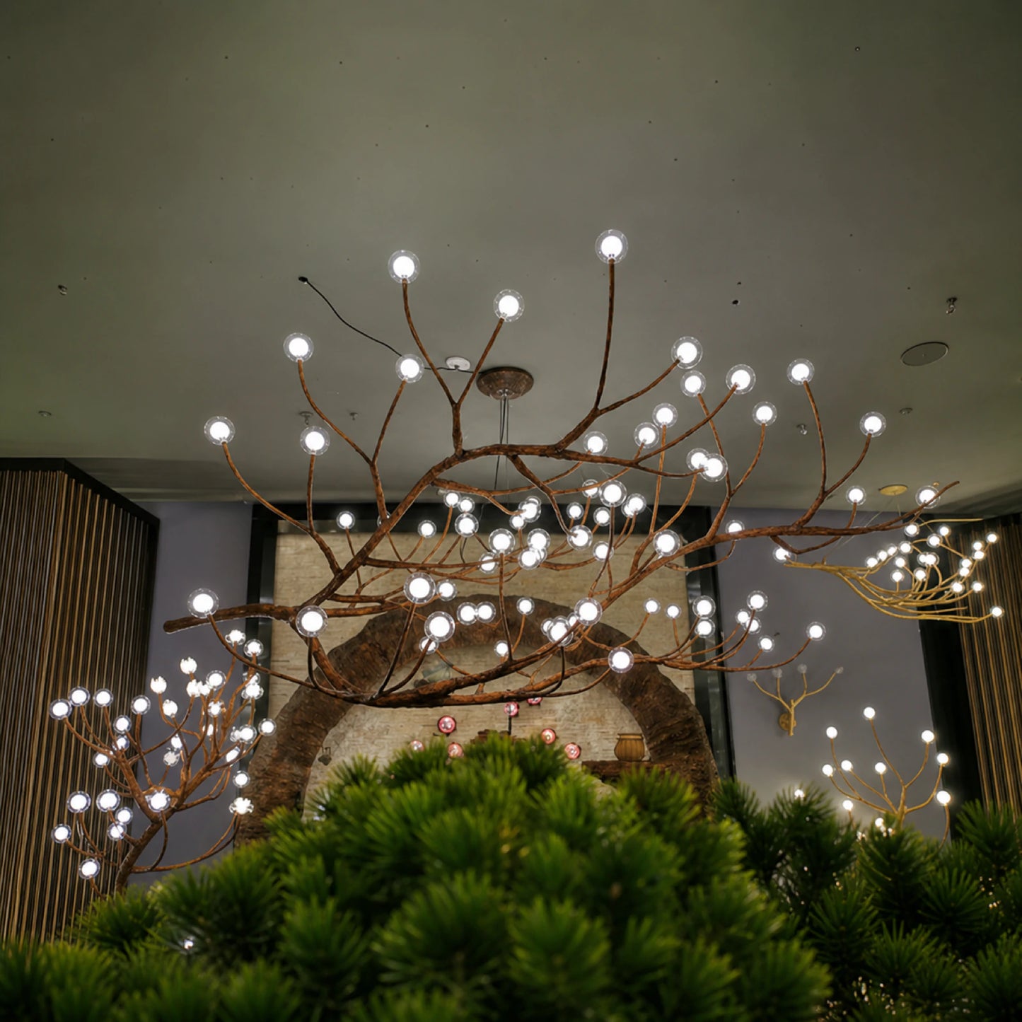 Returning Birds D-Series Multi-Light Branch Globe Chandelier