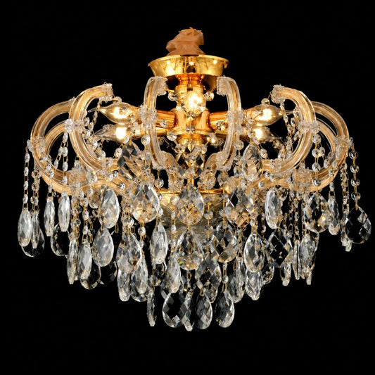 2012 Series Gold Clip-On Candle-Style Crystal Chandelier