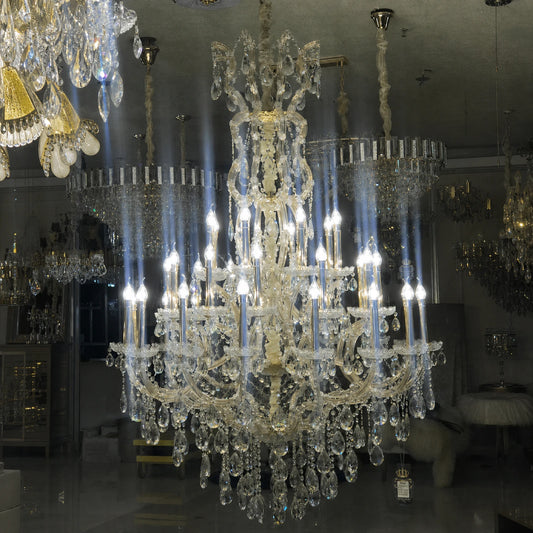 2010 Multi-Tier Crystal Clip Candle Chandelier Series