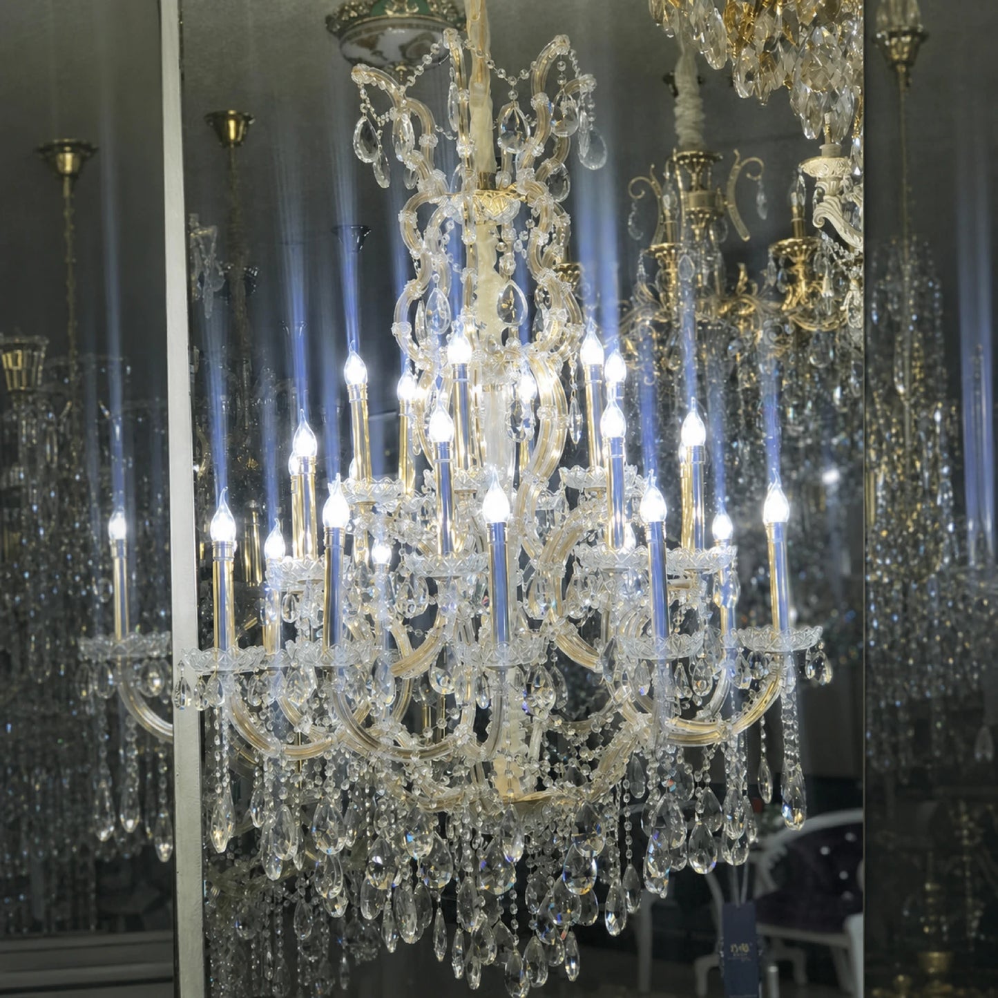 2010 Multi-Tier Crystal Clip Candle Chandelier Series