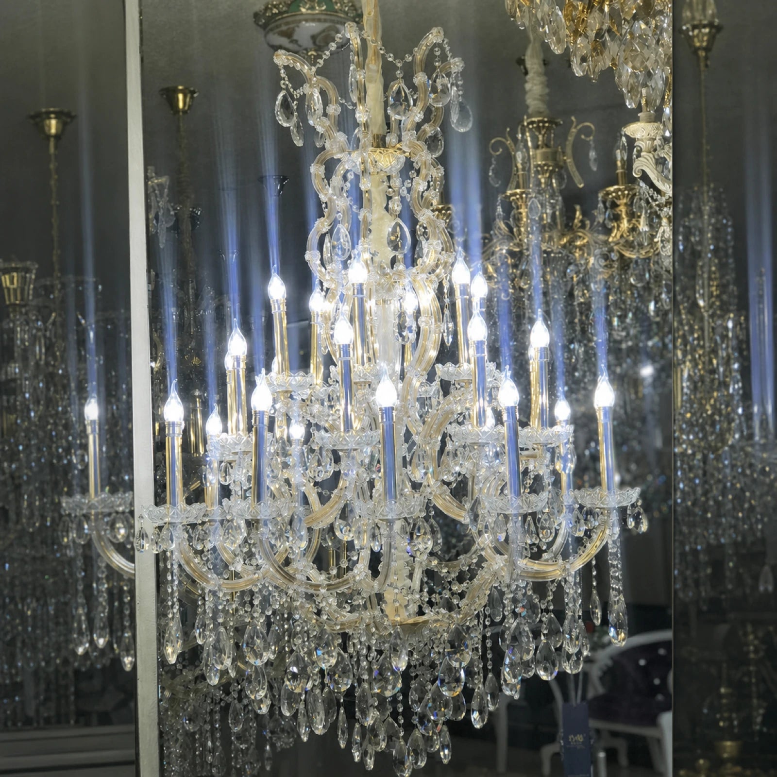 2010 Multi-Tier Crystal Clip Candle Chandelier Series