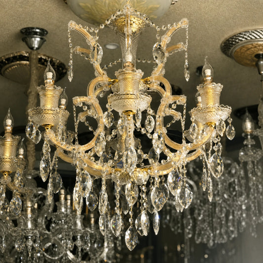 2008 Series Multi-Size Clip-Crystal Candle Chandelier