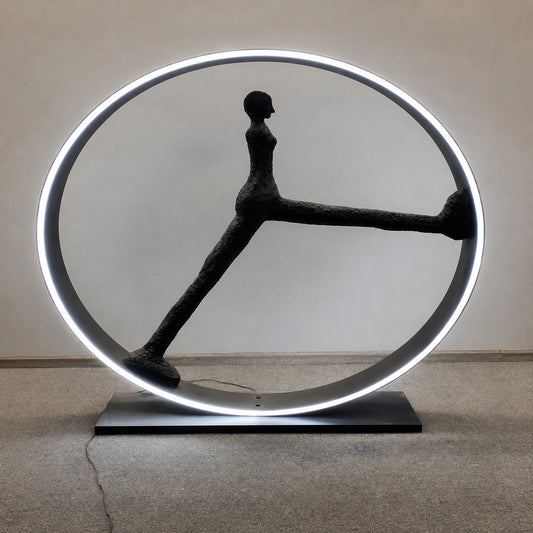 F9139 Large Ring Dancer LED Sculptural Floor Lamp