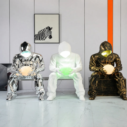 F9145 Seated Cartoon Figure LED Sculpture Light