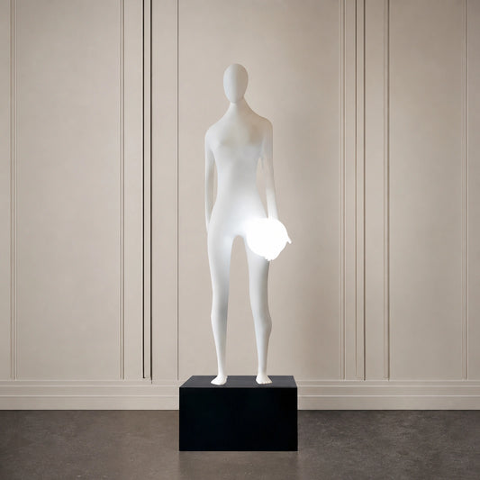 F9191 White Abstract Standing Figure Floor Lamp