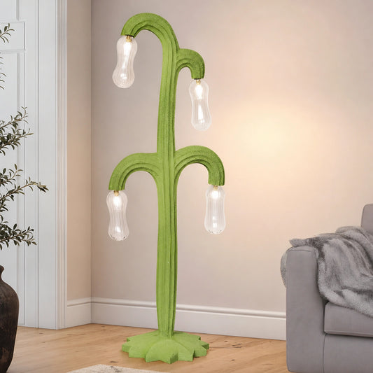 Multi-Arm Cactus Sculpture Floor Lamp