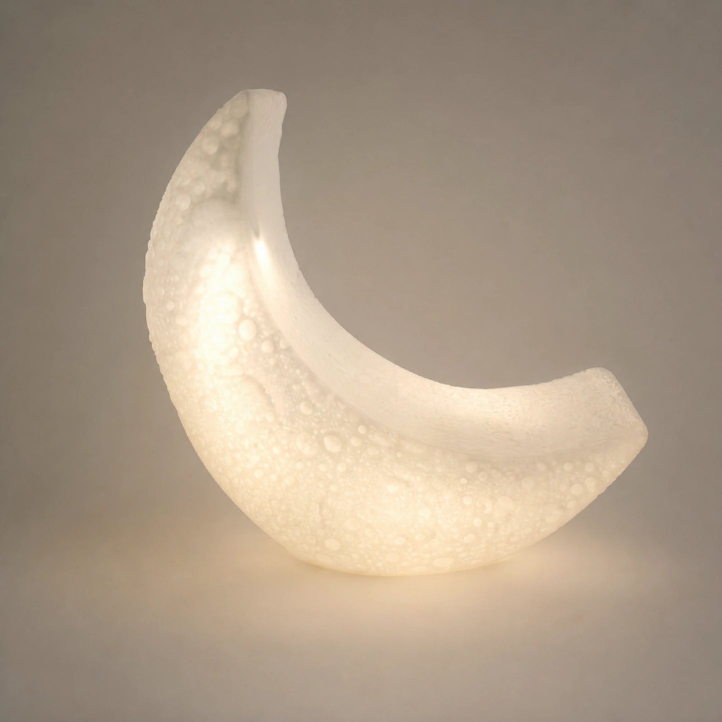 White Crescent Sculptural Floor Lamp