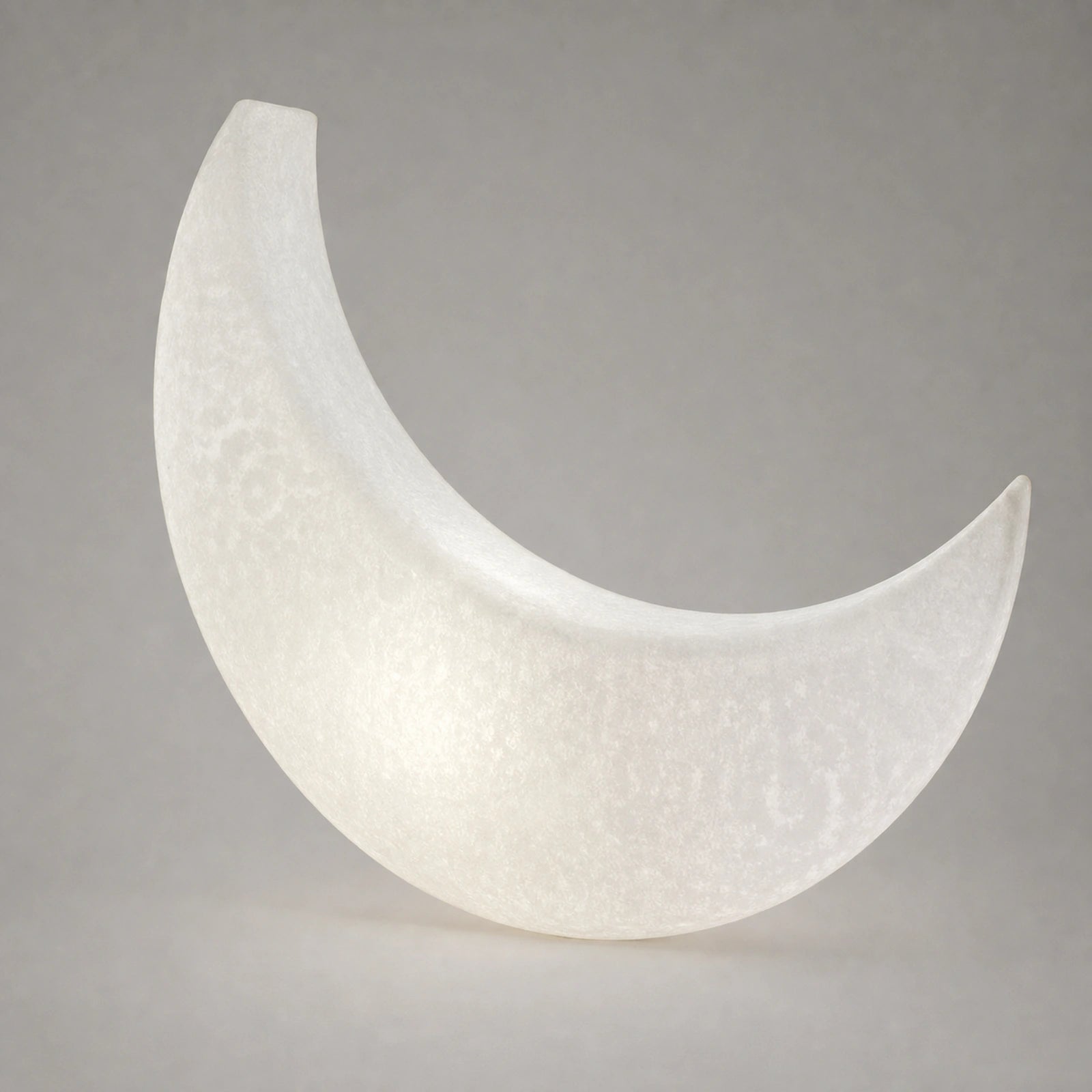 White Crescent Sculptural Floor Lamp