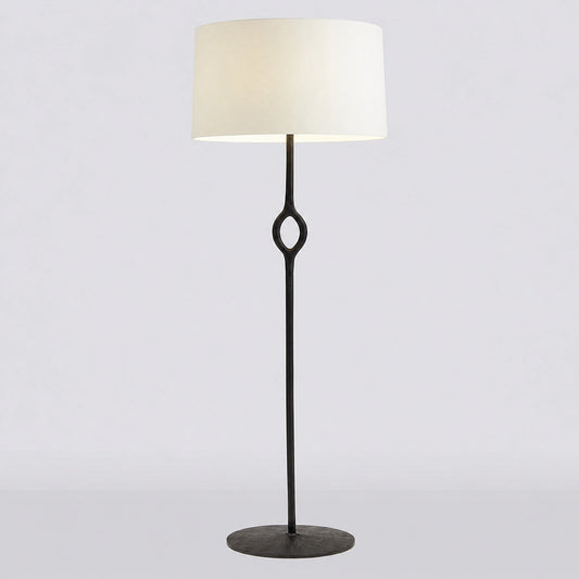 Black Slim-Stem Diamond Floor Lamp