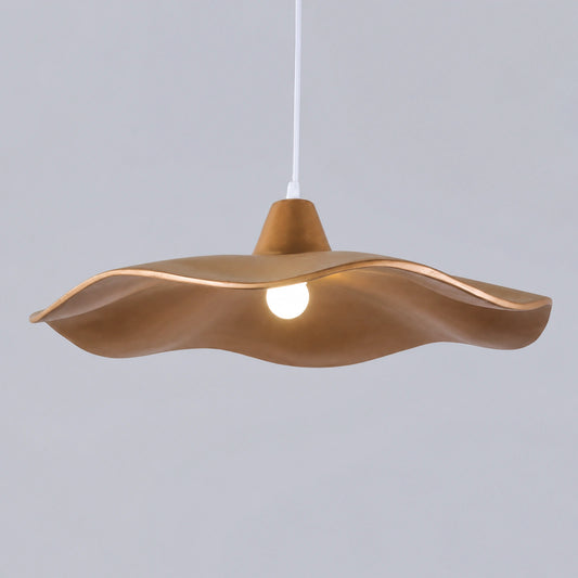 Beige Wavy Umbrella Pendant Light