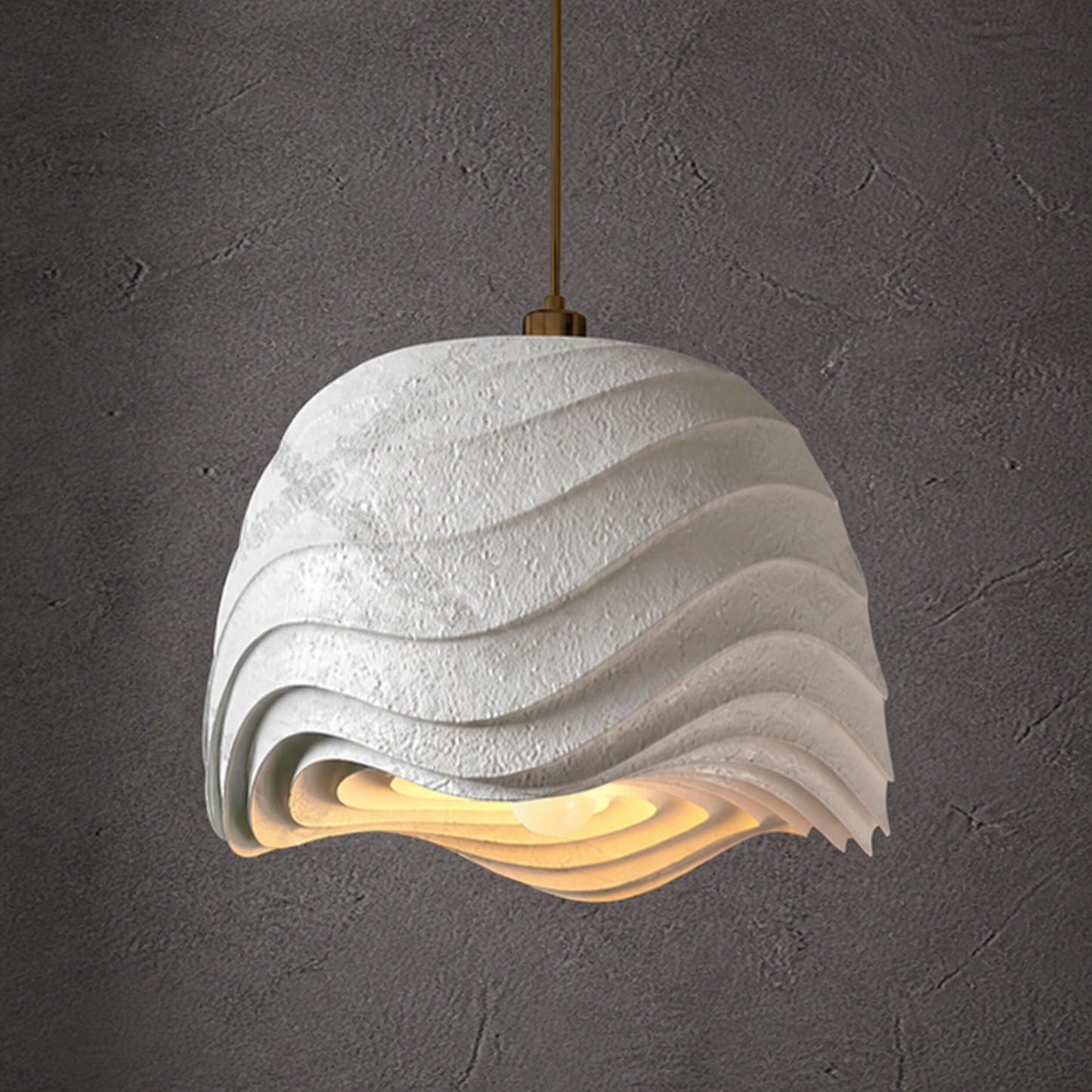 Layered Shell Form Pendant Light