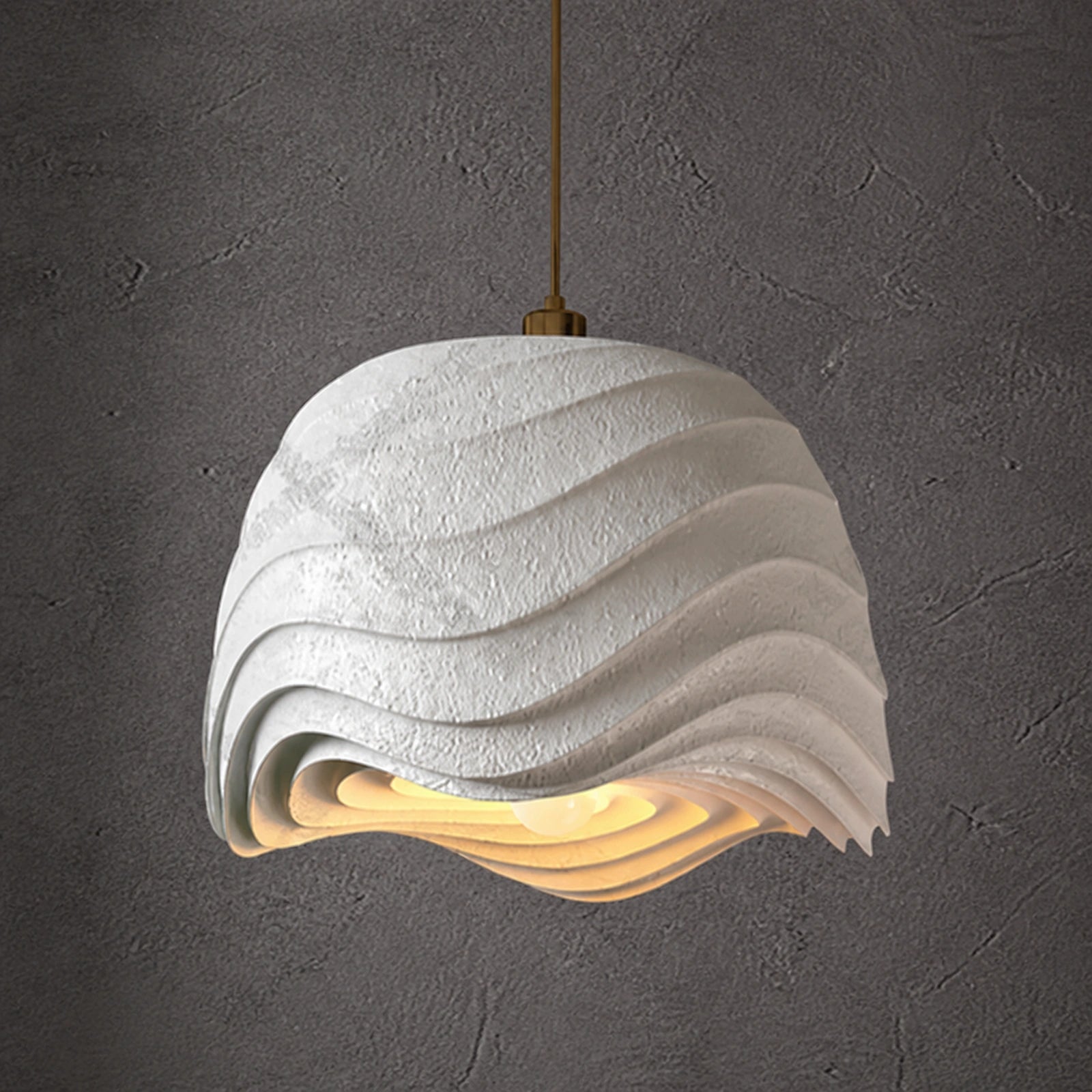 Layered Shell Form Pendant Light