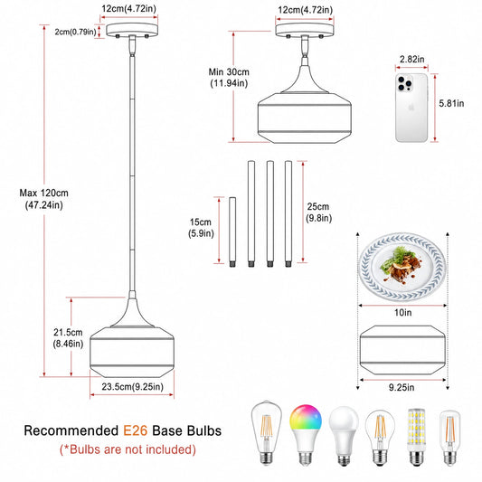 Single-Light Sunflower Glass Shade Pendant Light