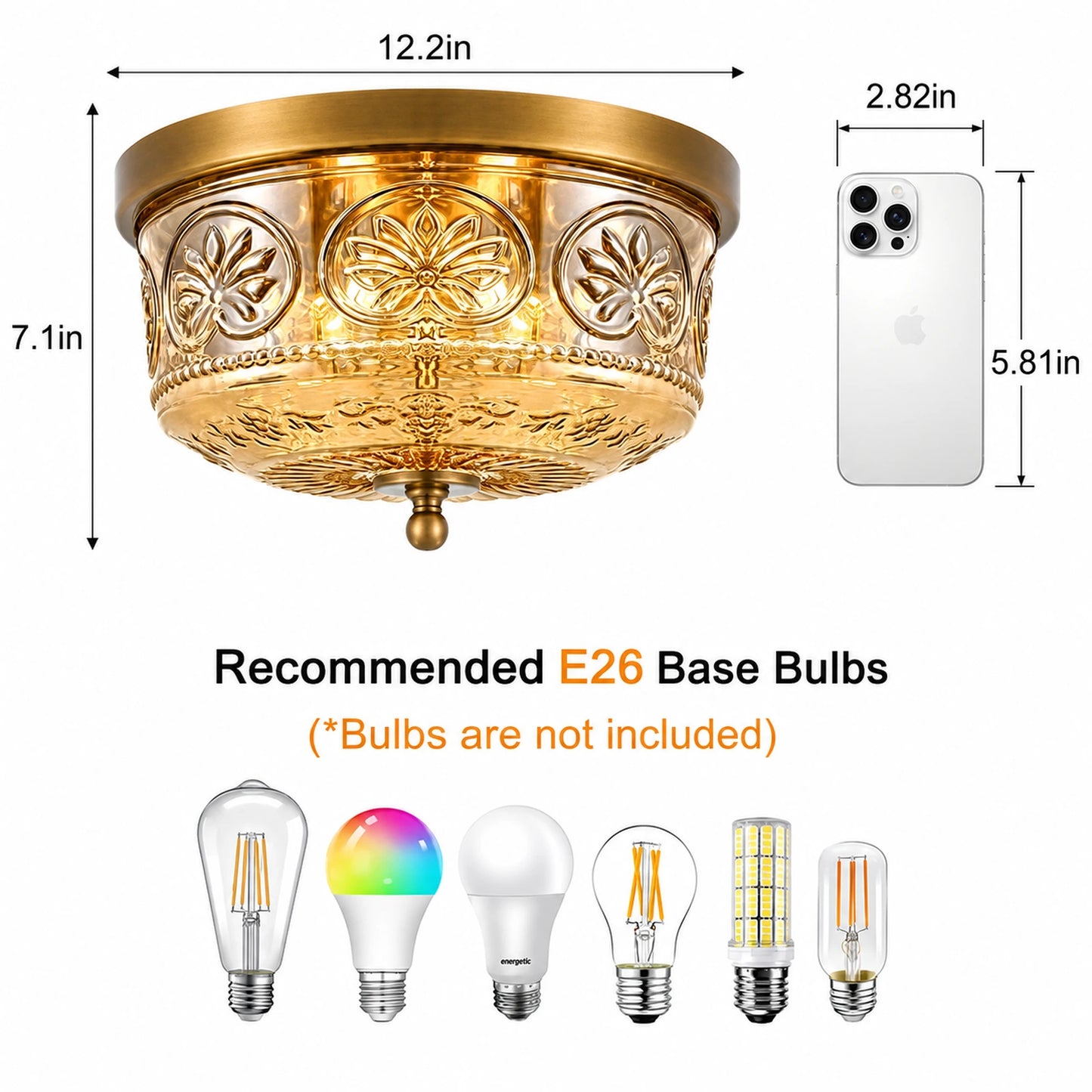 Butterfly Motif Glass Shade Ceiling Light