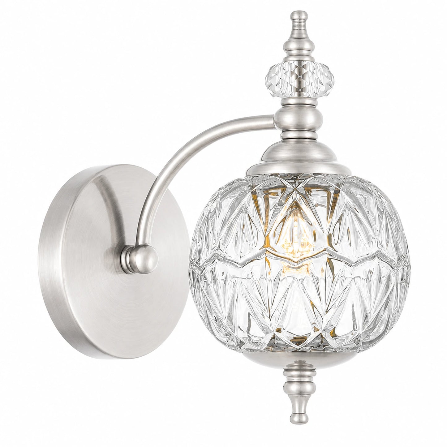 Trefoil Clear Glass Bathroom Vanity Light
