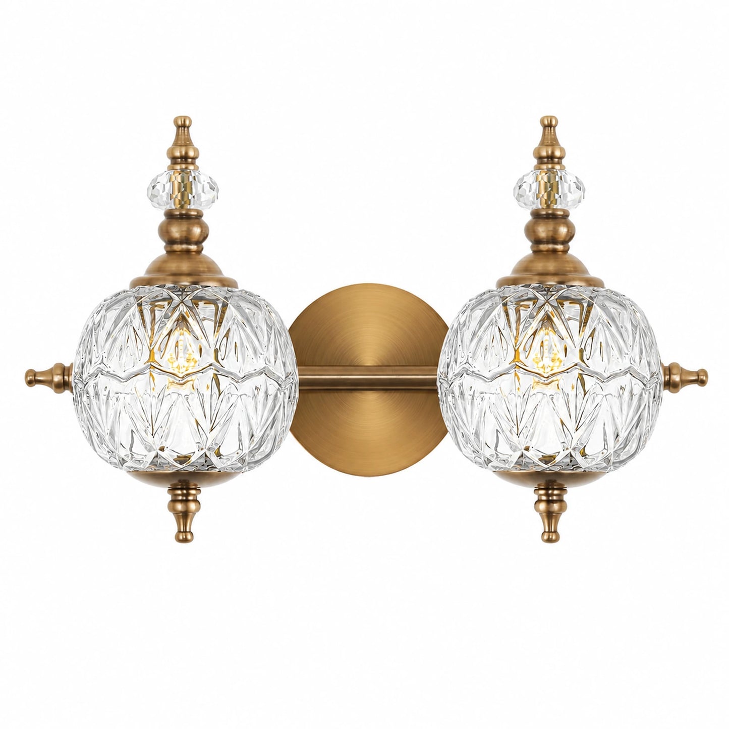 Trefoil Clear Glass Bathroom Vanity Light