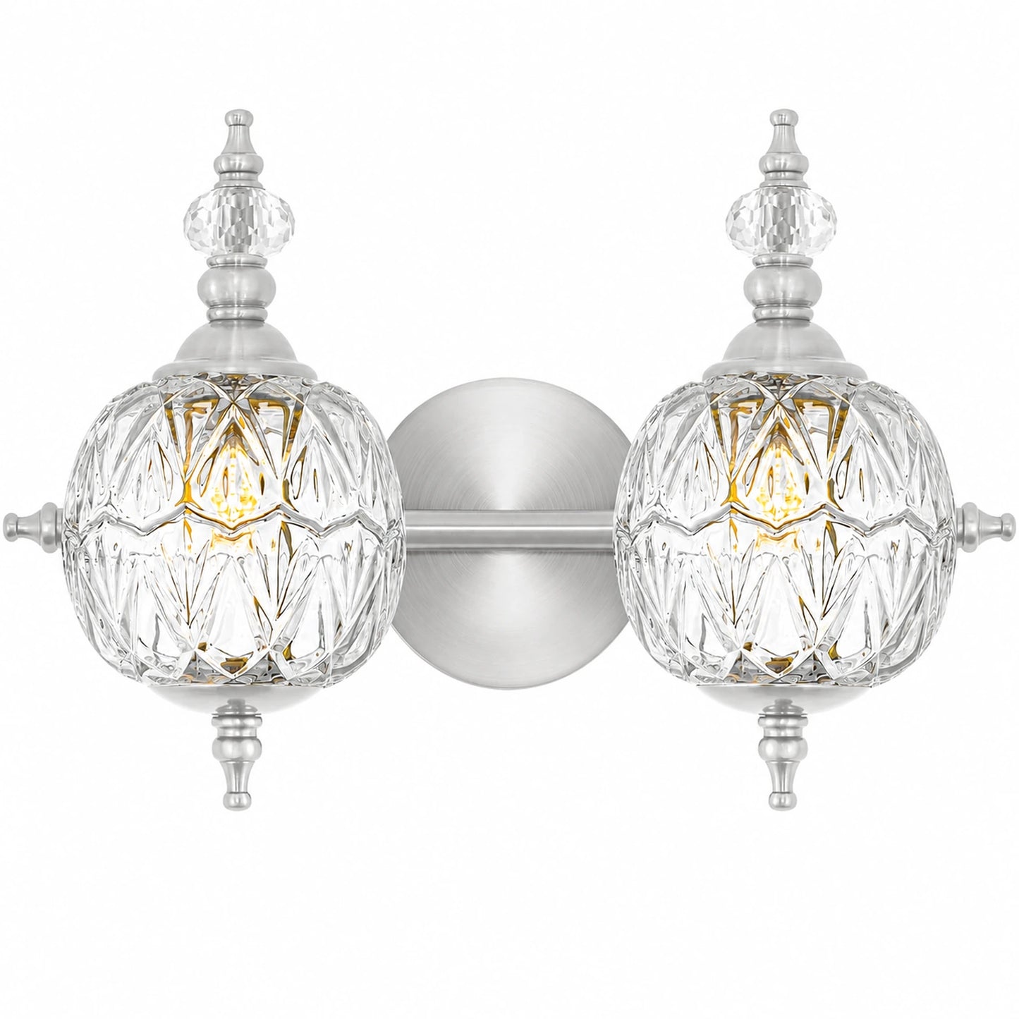 Trefoil Clear Glass Bathroom Vanity Light