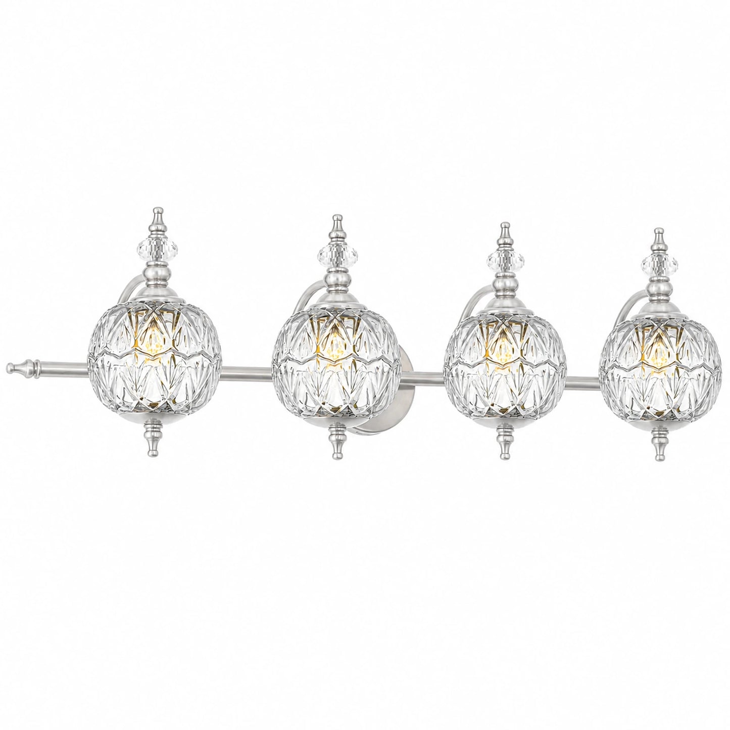 Trefoil Clear Glass Bathroom Vanity Light