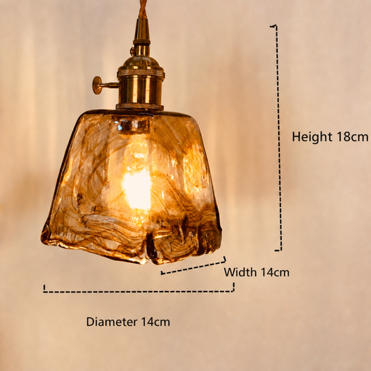Amber Glass Pendant Light Series