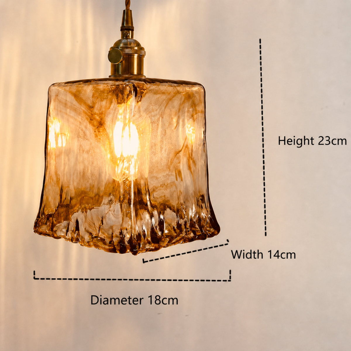 Amber Glass Pendant Light Series