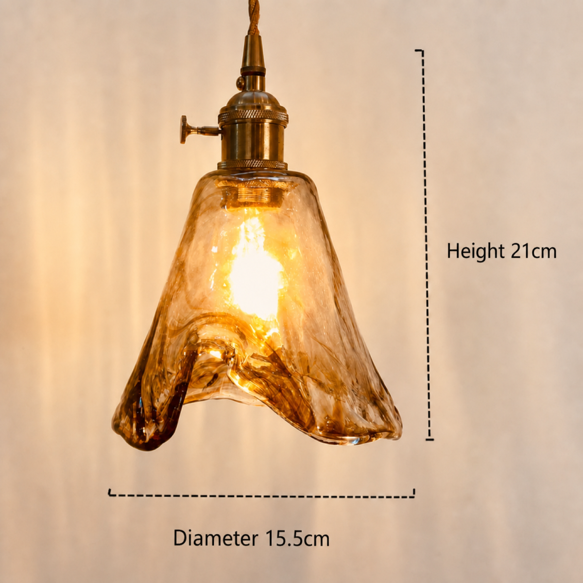Amber Glass Pendant Light Series