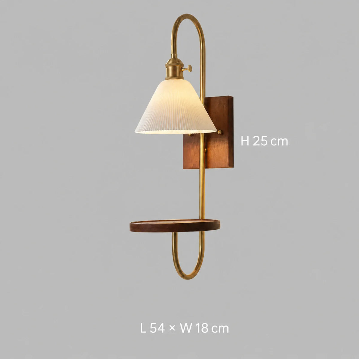 Long-Arm Wall Light with Tray