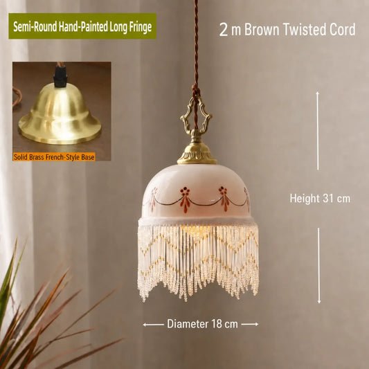 Hand-Painted Ceramic Fringe Pendant Light Series