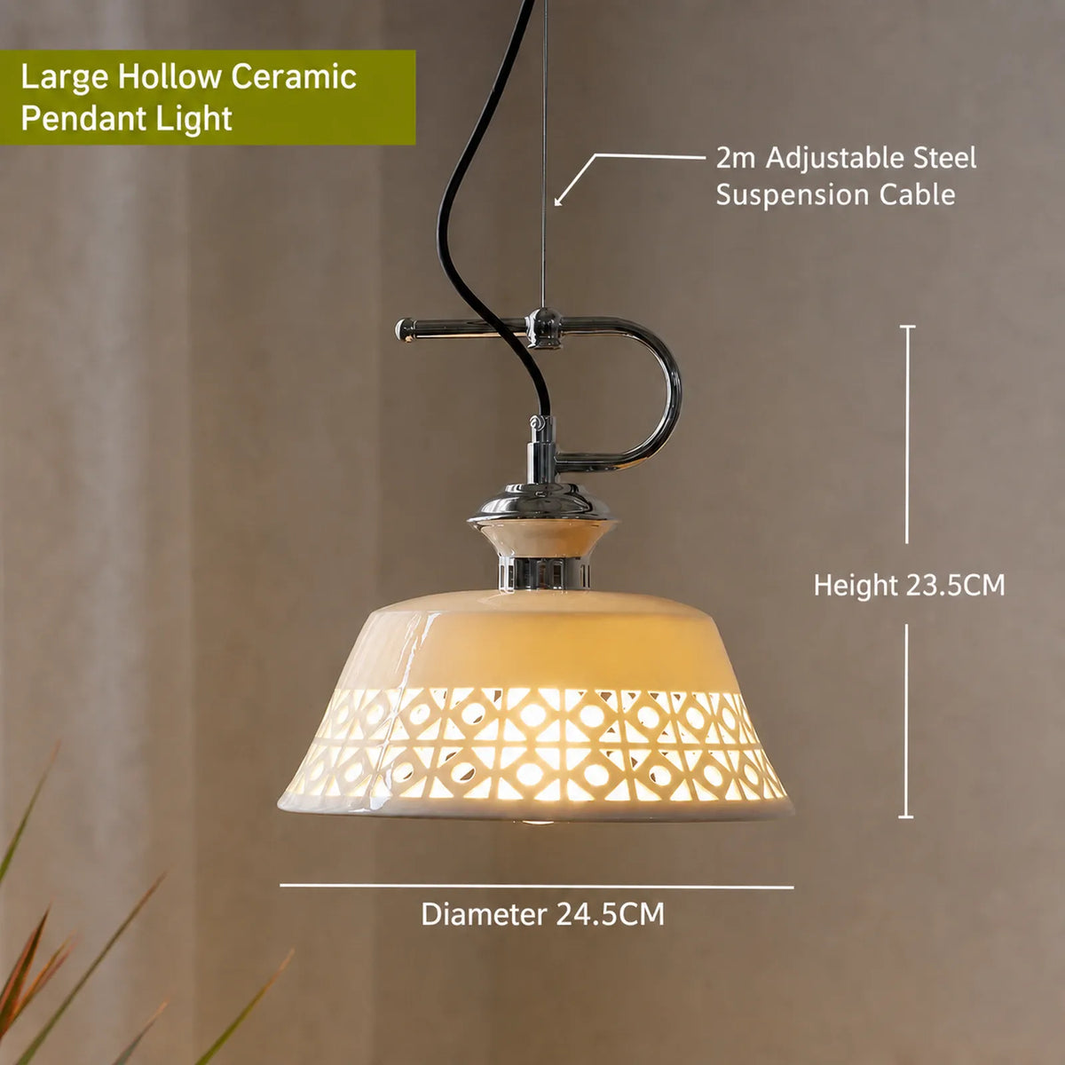 Hollow Ceramic Pendant Light