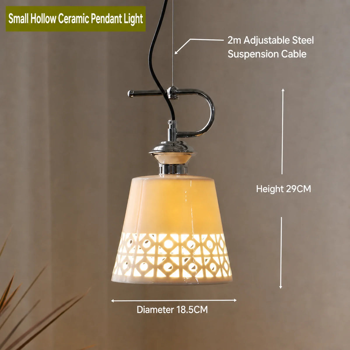 Hollow Ceramic Pendant Light